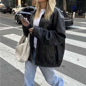 Tommy Hilfiger Men's Faux Leather Bomber Jacket